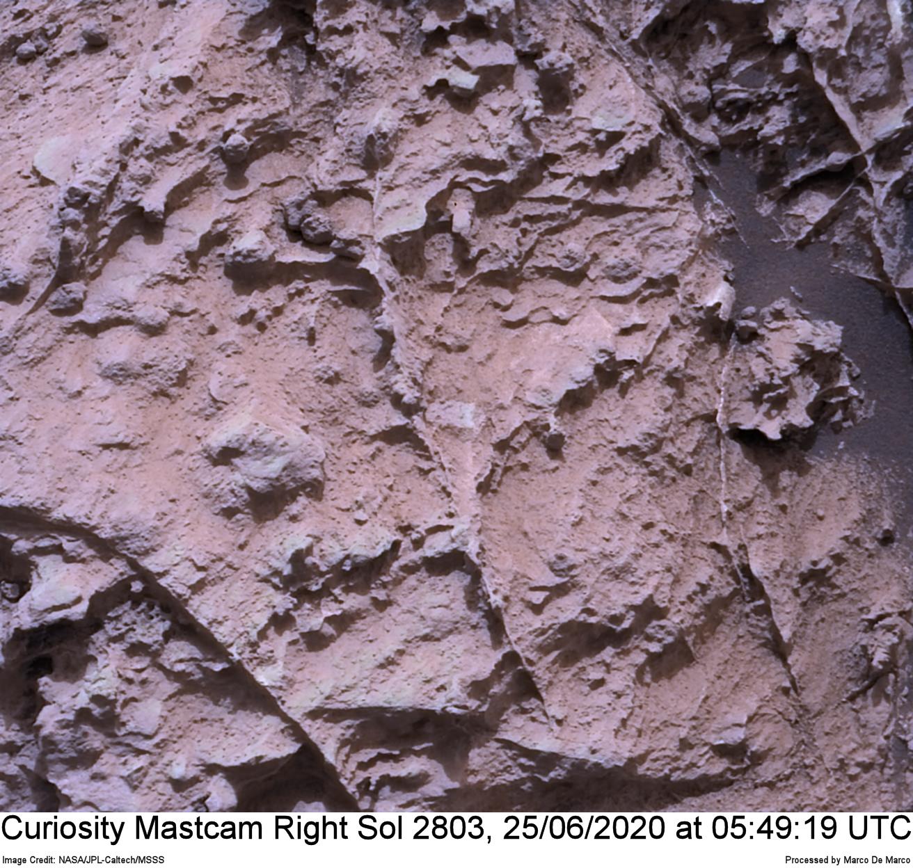 Curiosity Sol 2803, June 25, 2020