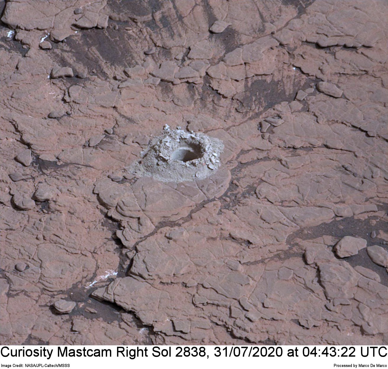 Curiosity Sol 2838, July 31, 2020