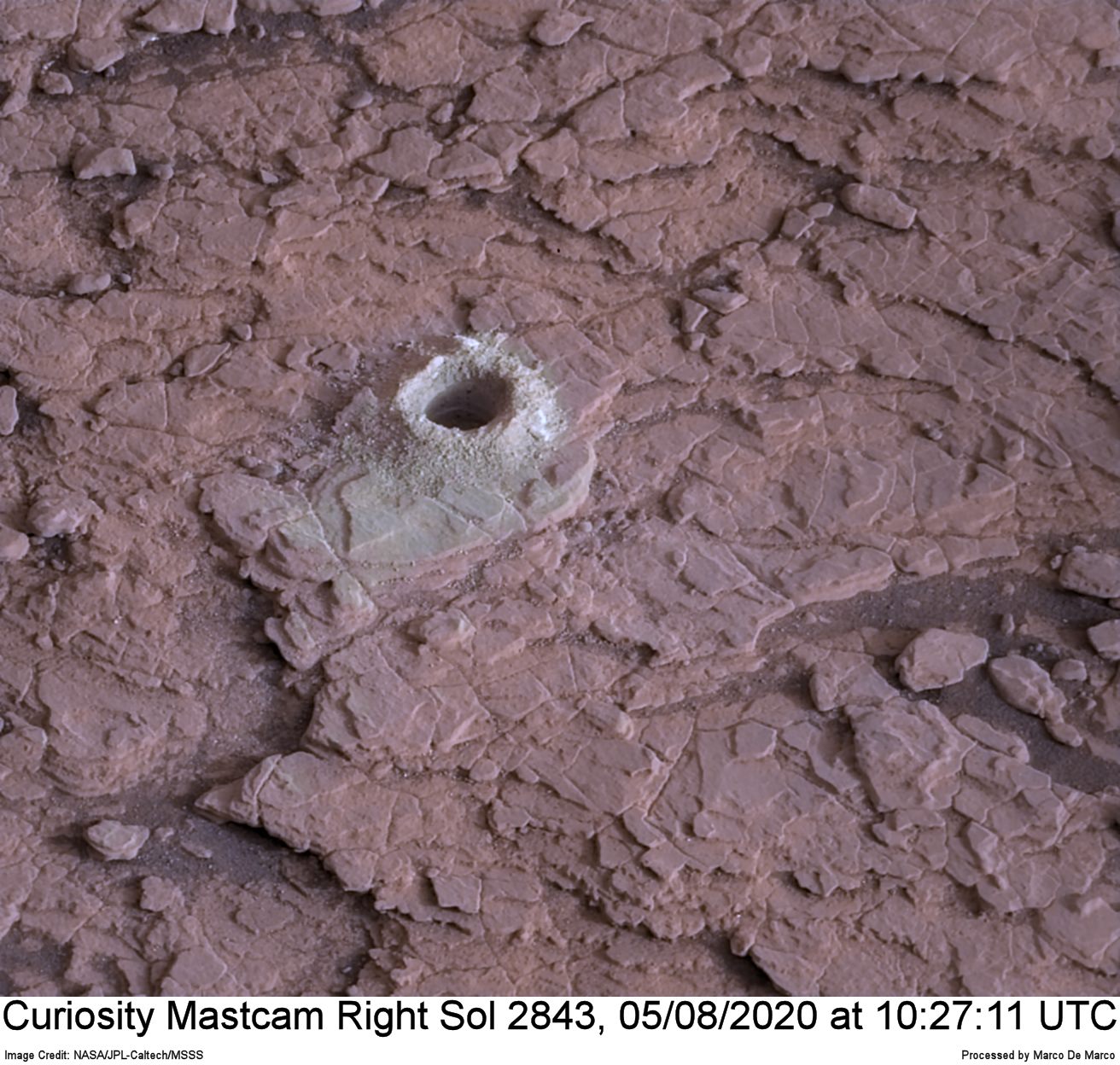 Curiosity Sol 2843, August 5, 2020