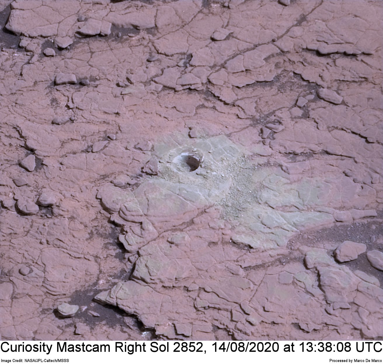 Curiosity Sol 2852, August 14, 2020