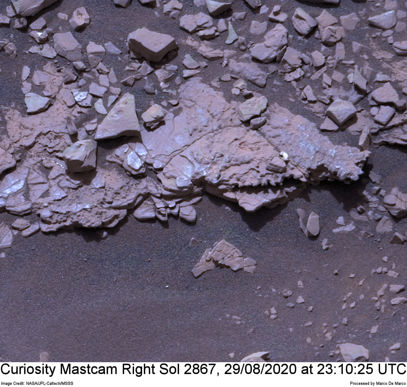 Curiosity Sol 2867, August 29, 2020