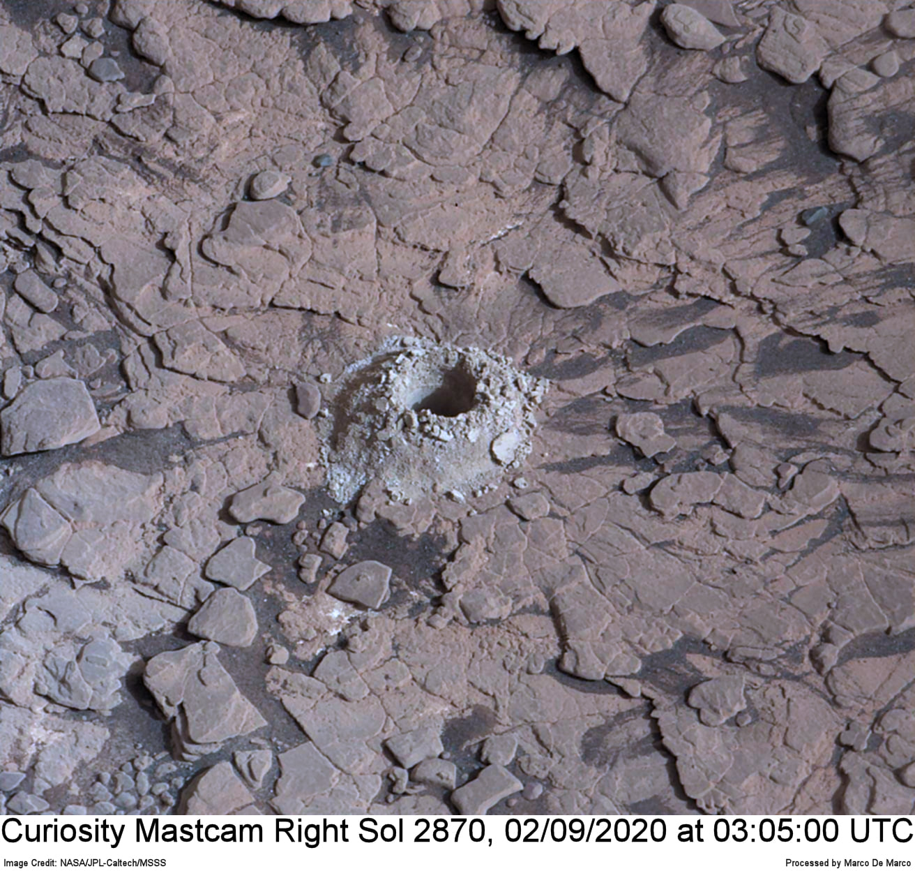 Curiosity Sol 2870, September 2, 2020