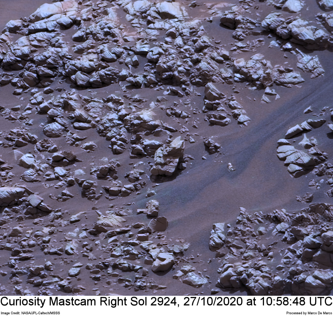 Curiosity Sol 2924, October 27, 2020