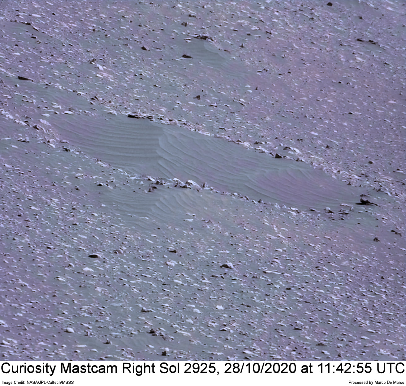 Curiosity Sol 2925, October 28, 2020