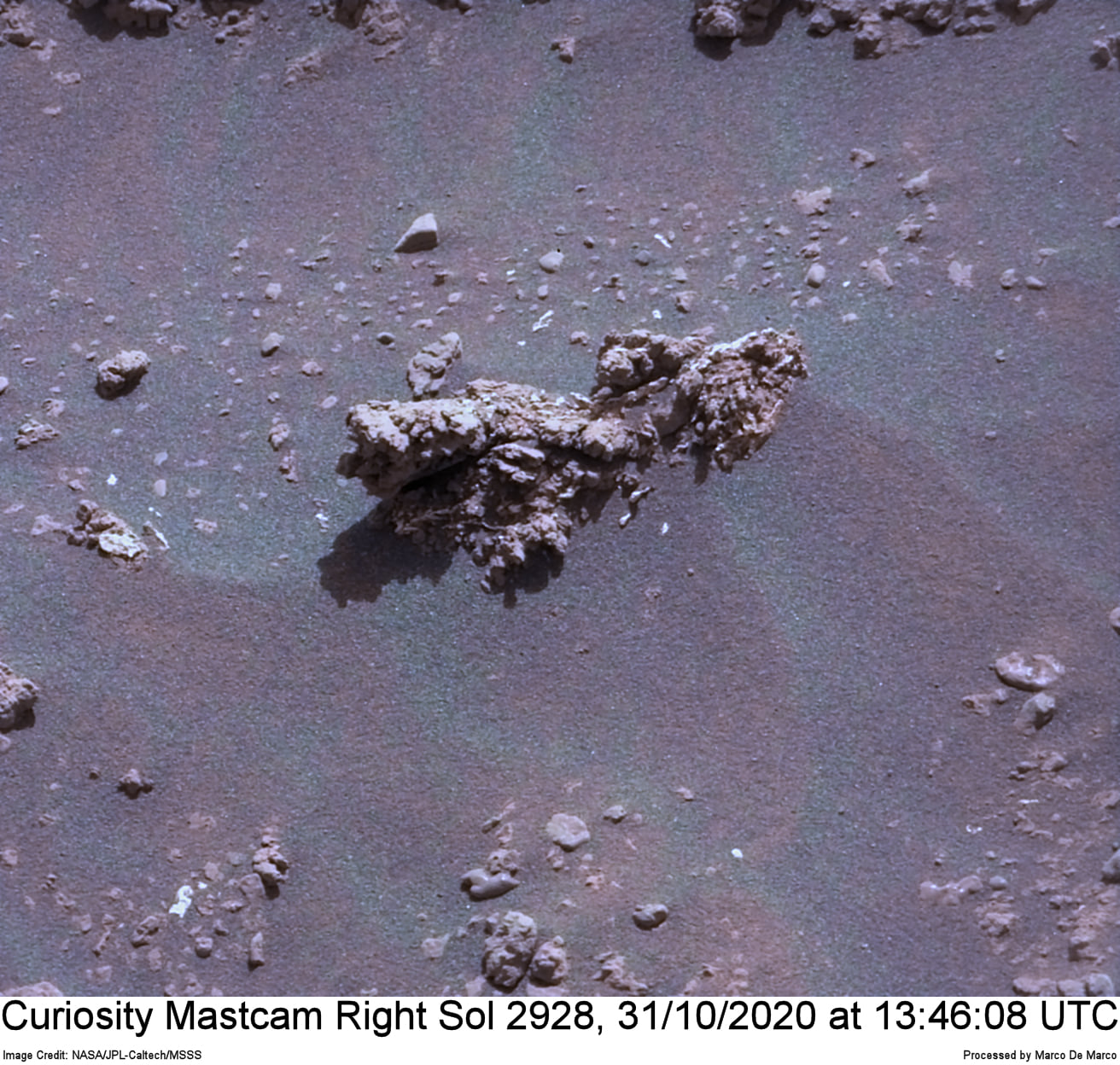 Curiosity Sol 2928, October 31, 2020