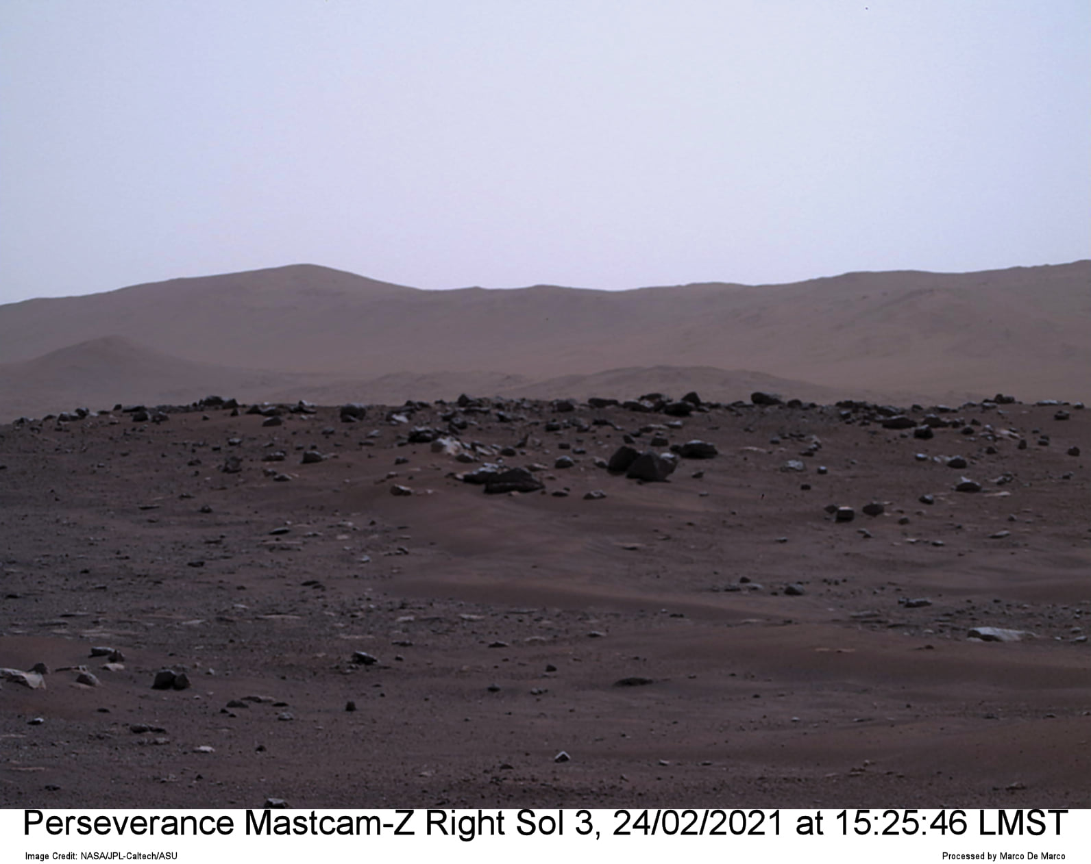 Perseverance Sol 3, February 24, 2021