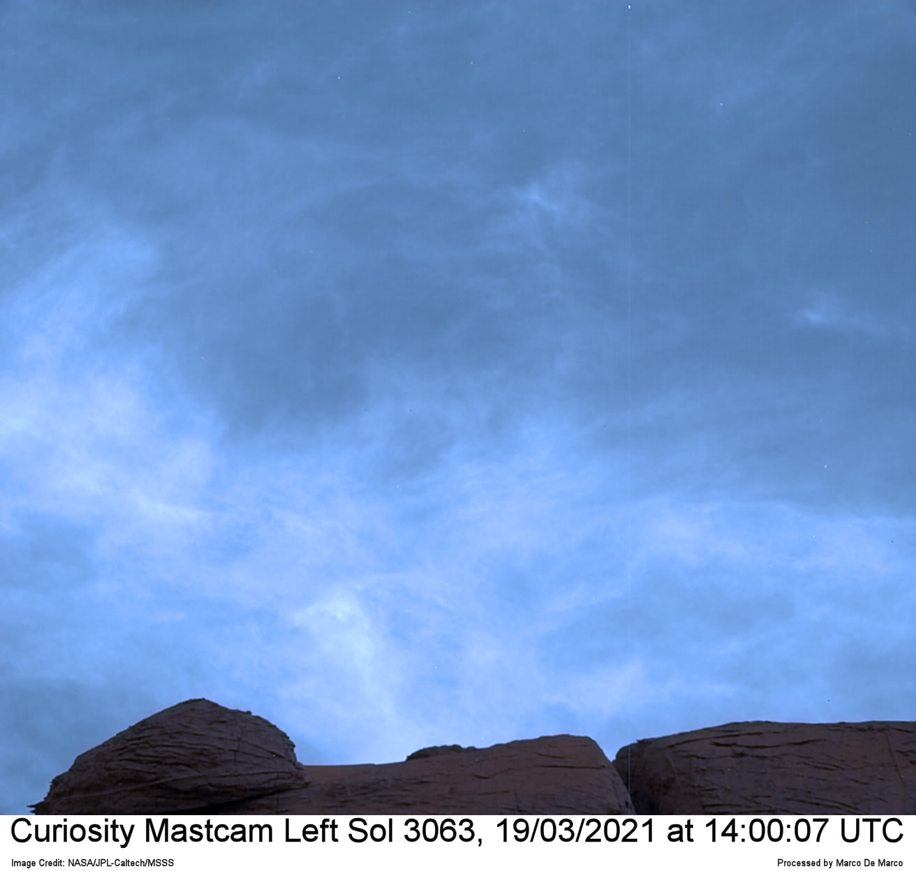 Curiosity Sol 3063, March 19, 2021